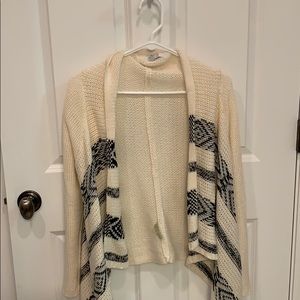 cream cardigan